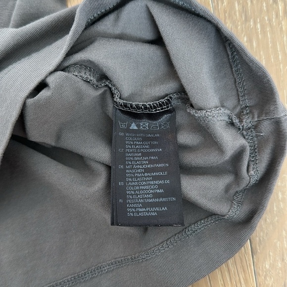 H&M Women’s Pima Cotton Scoop Neck Tank Top Gray Small Undershirt Summer Beach - Picture 6 of 7